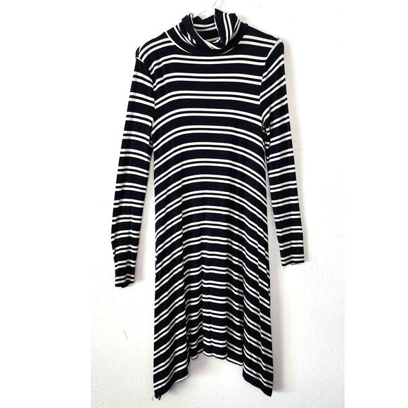 Anthropologie Maeve Turtleneck Stripe Swing Dress Size XS - Picture 2 of 9